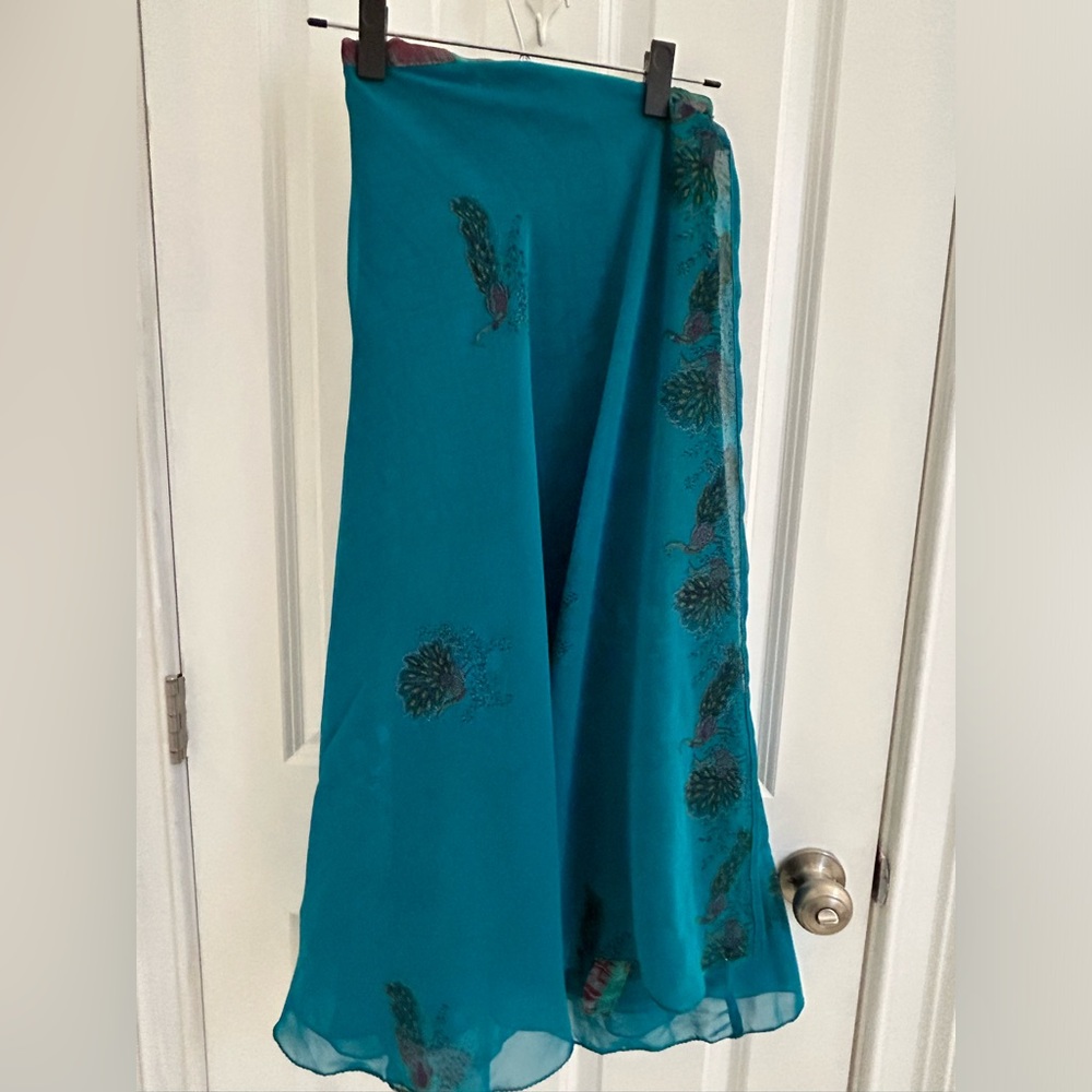 Crepe sari wrap skirt, never worn